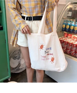 Túi tote thêu chữ