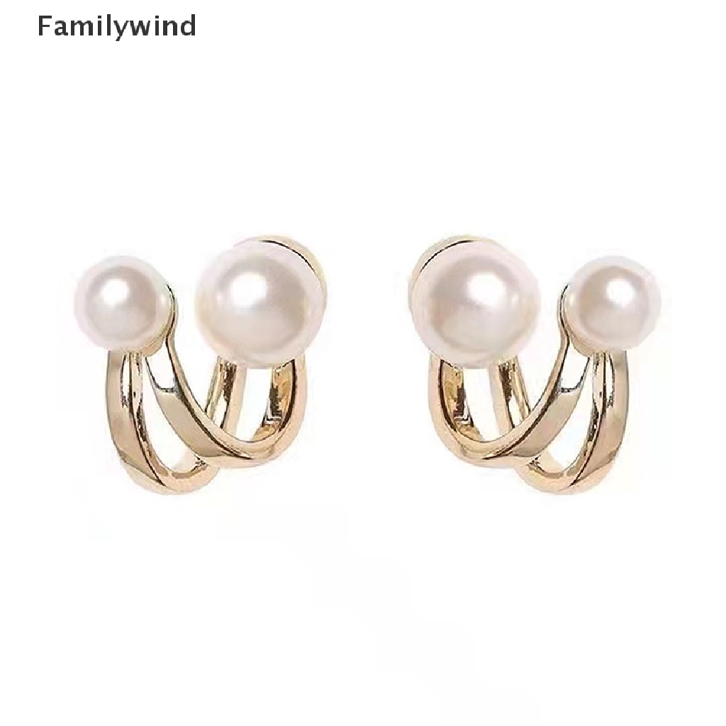 Khuyên tai đính hạt ngọc trai đơn giản sang trọng phong cách retro Hàn Quốc xinh xắn