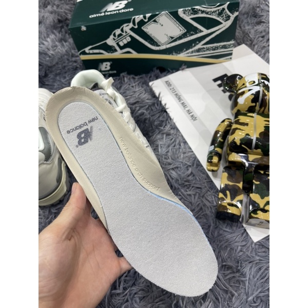 Giầy Thể Thao NB 550 Alme Leon Dore White Grey Bản Best 2022 |Đế Gỗ |Dập Code