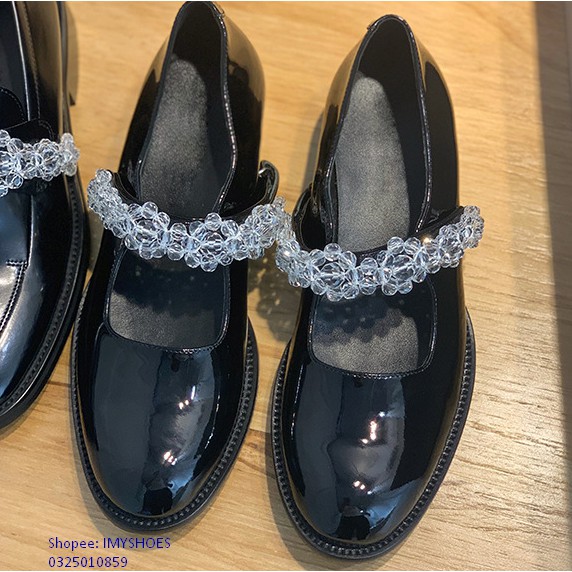 GIÀY BỆT QUAI ĐÍNH HẠT TRONG SUỐT KIỂU GIÀY MARY JANE ĐẾ BẰNG - GIÀY IMYSHOES | BigBuy360 - bigbuy360.vn