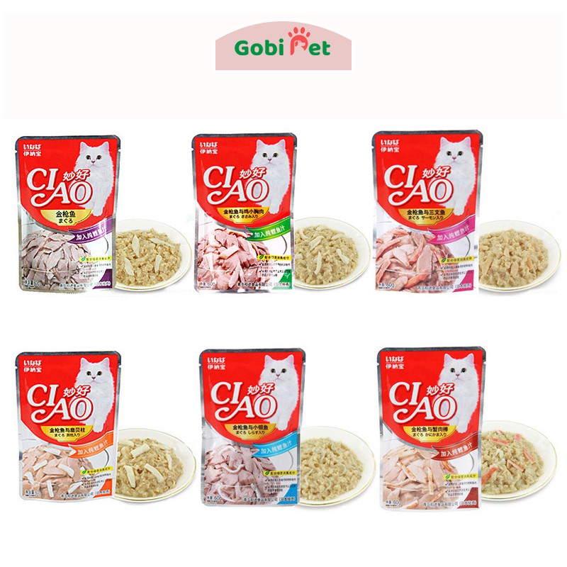 Pate, súp thưởng cho mèo Whiskas/ Wanpy/ Ciao/ Mixi/ Ciao Churu bổ sung dinh dưỡng - Gobi Pet