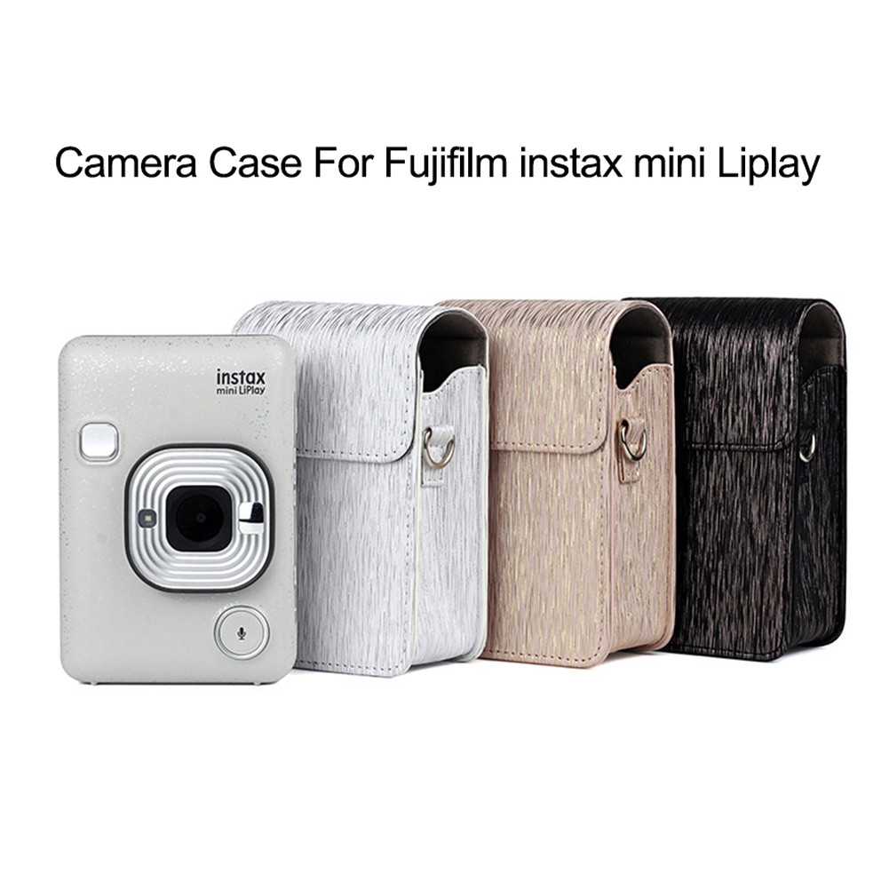 CNE Streamer Brushed Sleeve Shoulder Case For Fujifilm Instax Mini Liplay PU Leather Camera Bags