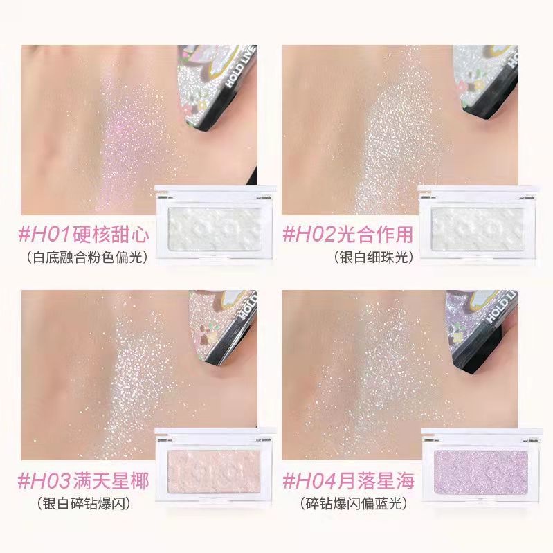 Phấn Bắt Sáng HOLD LIVE 4 Màu Tùy Chọn Ánh Ngọc Trai Lấp Lánh