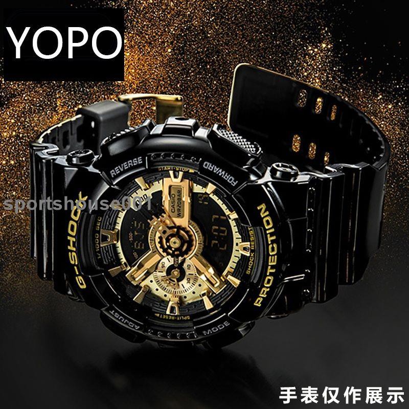 📍Dây đeo đồng hồ G-shock GD GA-100 110 120 bằng cao su màu đen/vàng