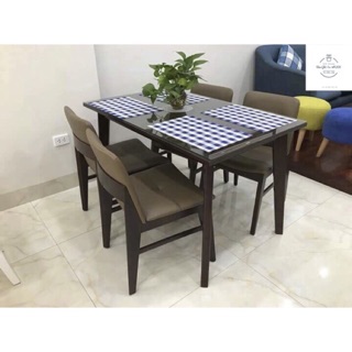 (Freeship) Bộ bàn ăn gỗ tự nhiên VNXK