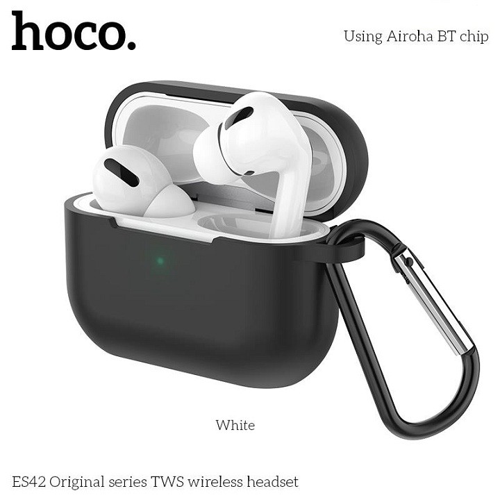 Tai nghe Bluetooth HOCO ES42 NEW 2020 BT5.0 Pro-pin 400mAh -Hỗ trợ sạc ko dây-Tặng kèm case
