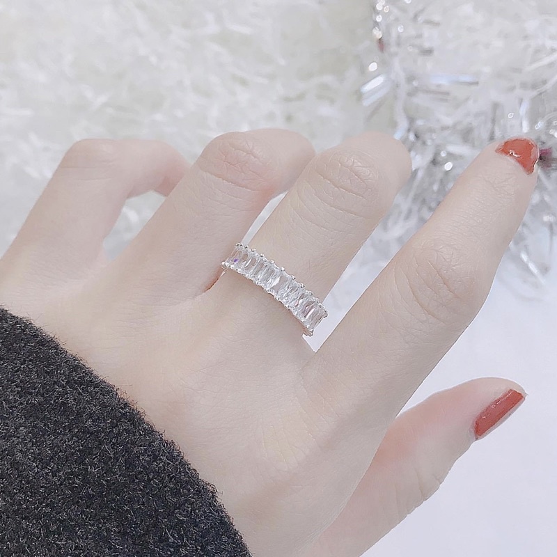 Nhẫn nữ Bạc ta full đá toàn thân siêu sang chảnh - Vàng Bạc Khải Khải