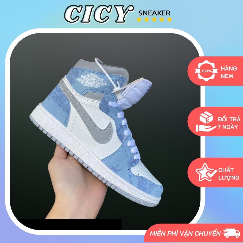 Giày 𝙅𝙤𝙧𝙙𝙖𝙣 1 cao cổ 𝙃𝙮𝙥𝙚𝙧 𝙍𝙤𝙮𝙖𝙡 xanh nỉ bản cao cấp, Giày 𝙅𝙤𝙧𝙙𝙖𝙣 1 high nam nữ xanh full box bill