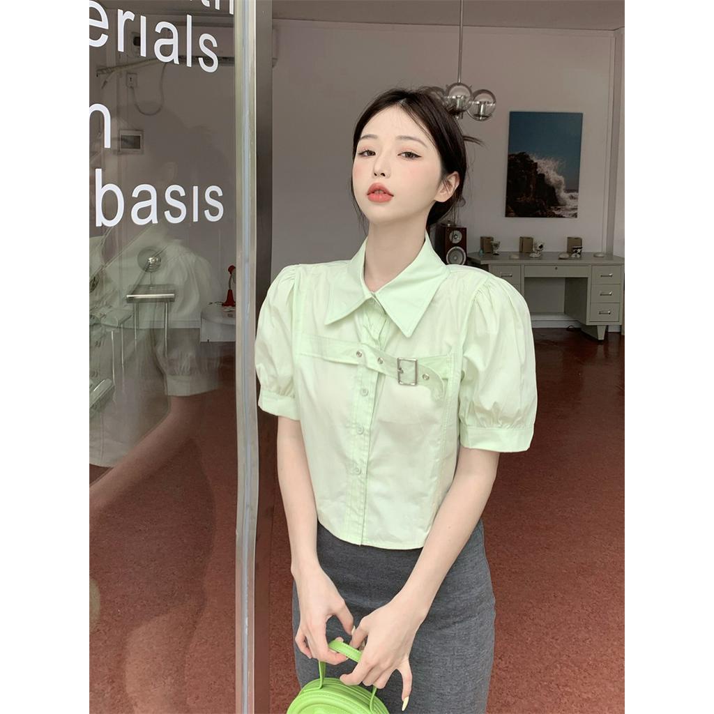 Áo Thun Cộc Tay Dáng Ngắn Thời Trang Mùa Hè Cho Nữ 63131