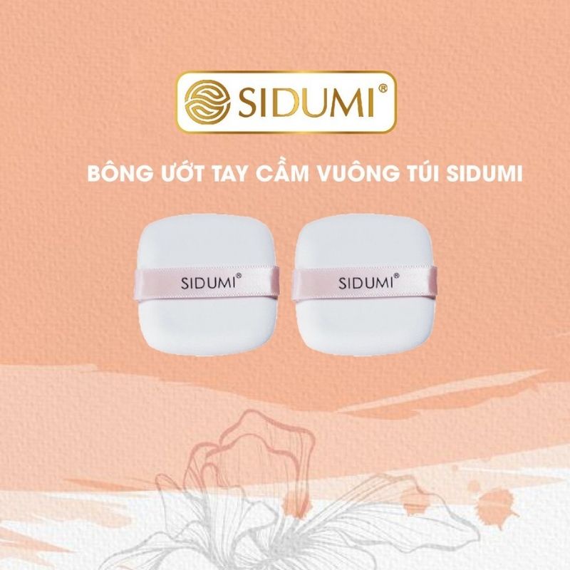 Mút Trang Điểm Tán Nền Ướt Hình Vuông Có Tay Cầm Siêu Mịn SIDUMI 02 Cái/túi Hàn Quốc Chính Hãng - SDM 109