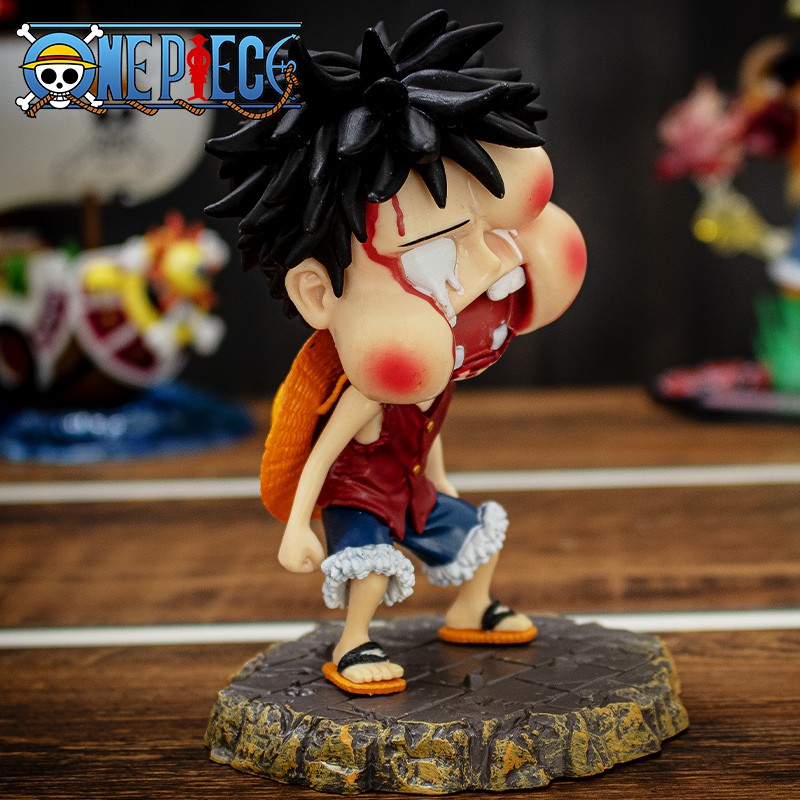 ( Hàng đẹp ) mô hình luffy bị đánh sưng mặt