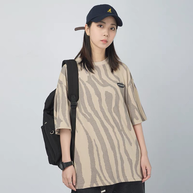 Áo Thun Họa Tiết Sọc Vằn 100% Cotton Co Dãn 4 Chiều Mát Mịn Size M-XL | BigBuy360 - bigbuy360.vn