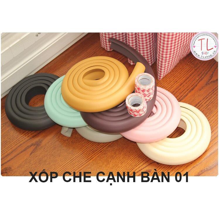 Cuộn Xốp che cạnh bàn bảo vệ an toàn cho bé 2M - Miếng bọt biển bịt cạnh bàn - cuộn cao su bọc cạnh bàn - góc bọc