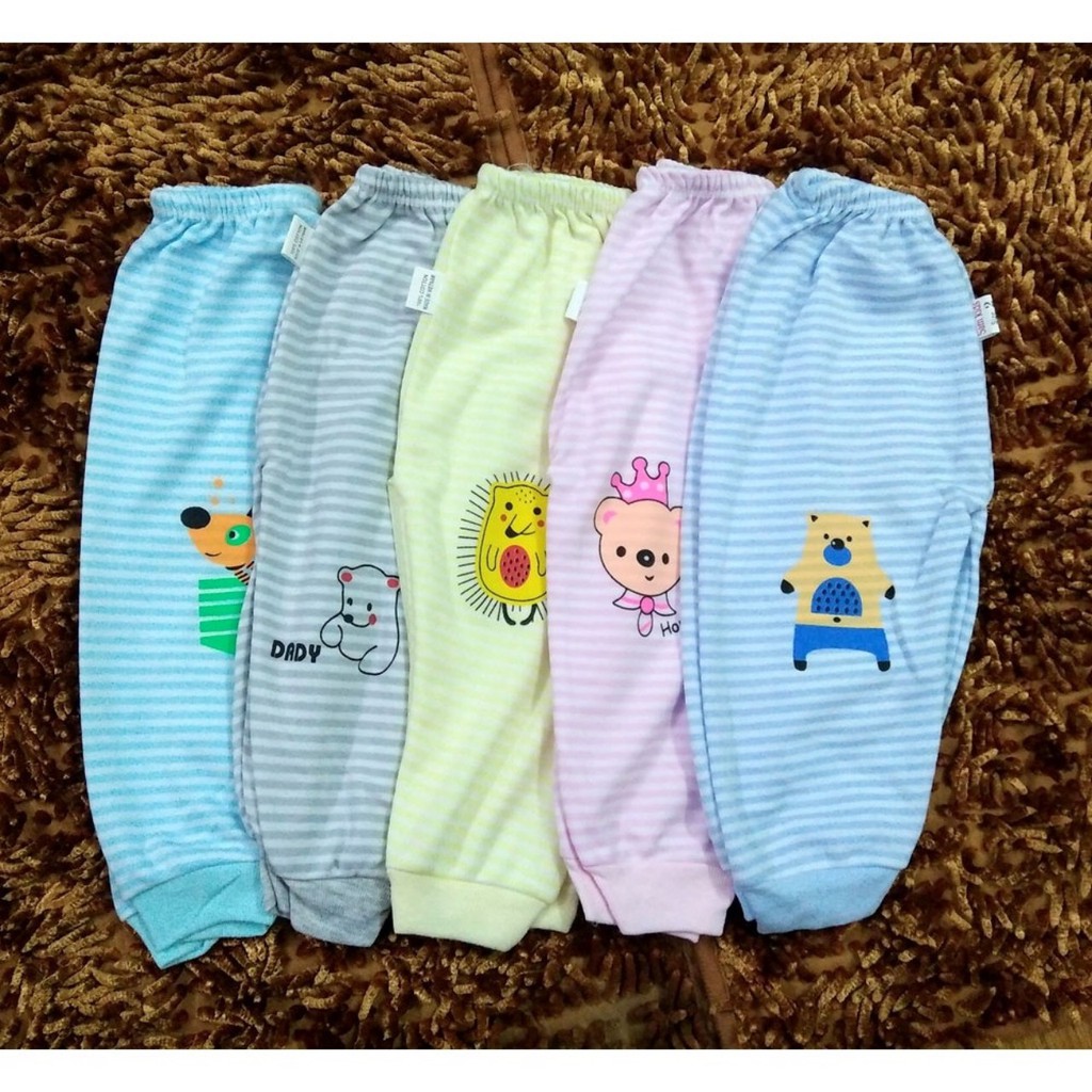 (bịch 10 chiếc) Quần dài thu đông cotton mềm mịn in hình ngộ nghĩnh cho bé từ 0-30 tháng (Hàng Việt Nam)