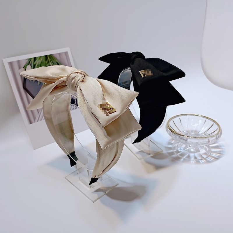 Băng Đô Cài Tóc Hai Lớp Thắt Nơ Chống Trượt Phong Cách Retro Mới