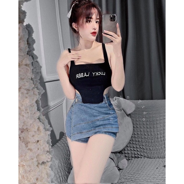 Áo kiểu croptop 2 dây nữ đẹp ôm body thun gân tà bầu phong cách hàn quốc cực dễ thương mẫu mới- A2