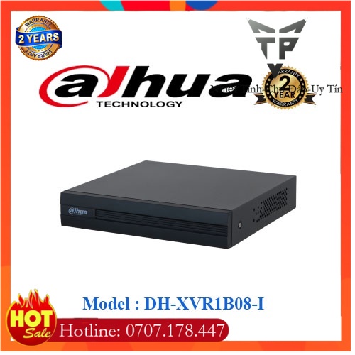 Đầu ghi hình HDCVI/TVI/AHD và IP 8 kênh Đầu ghi hình 8 kênh DAHUA DH-XVR1B08-I Phù hợp với camera 2.0mp Dahua, Kb