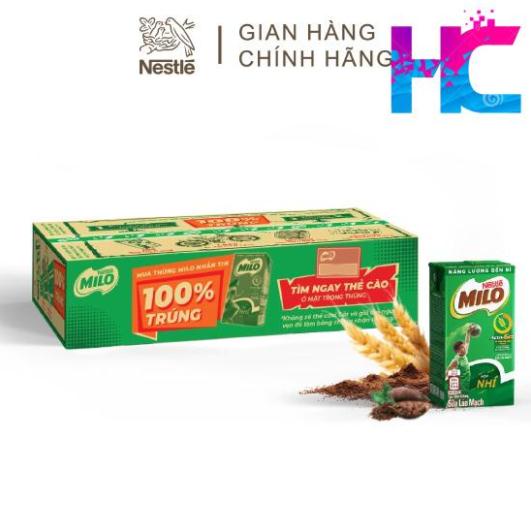 Sữa lúa mạch Nestlé MILO thùng hộp 115ml - 180ml