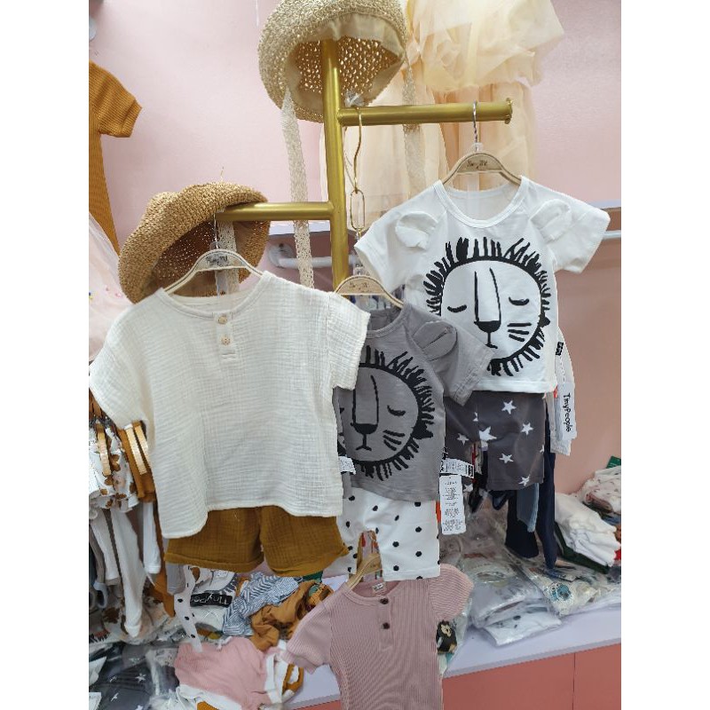 Bộ đũi cotton Tiny People thấm hút mồ hôi