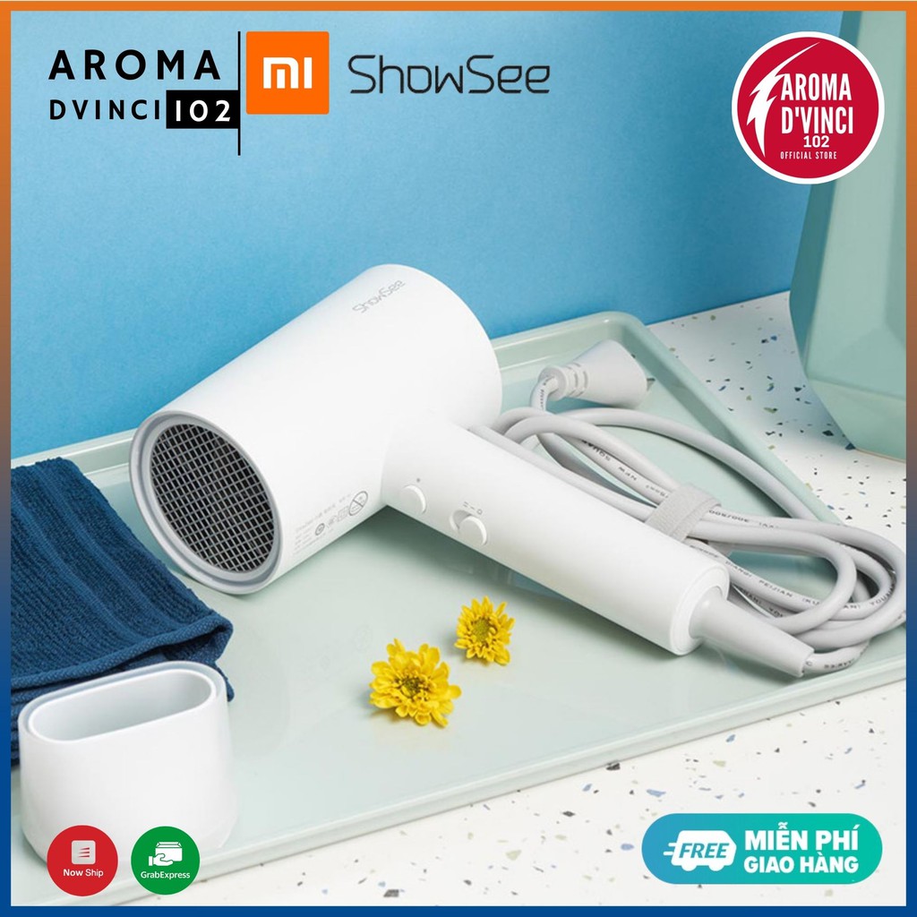 Máy sấy tóc bổ sung ion âm Xiaomi Youpin SHOWSEE A2-W 1800W cao cấp Chống Xù Rối Khô Tóc | DVINCE Store