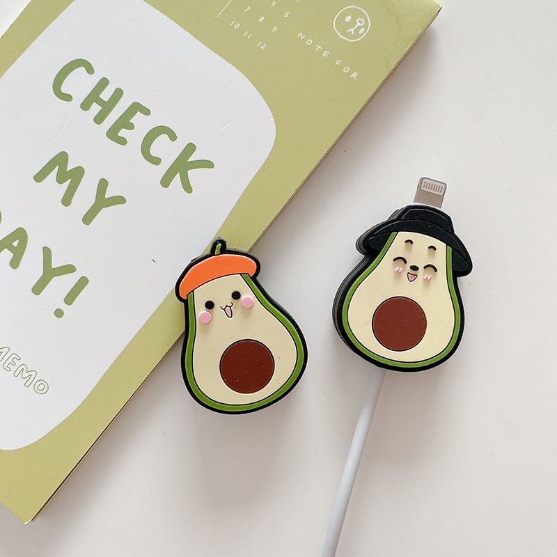 Phụ Kiện Quấn Bảo Vệ Dây Cáp Sạc iPhone Hình Hoạt Hình Dễ Thương