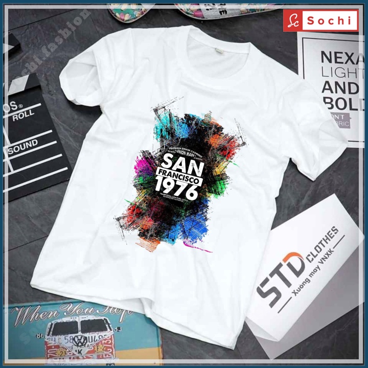 Áo thun nam đẹp thời trang chất cotton in hình phong cách hàng hiệu mã CZ06