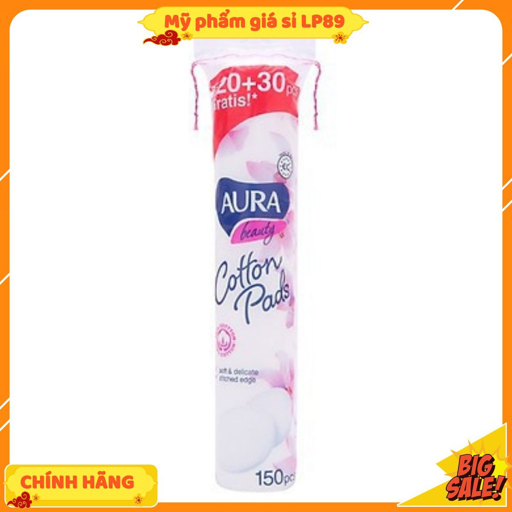 Bông tẩy trang 💖FREESHIP💖 Bông Tẩy Trang Aura Beauty Cotton Pads 150 Miếng