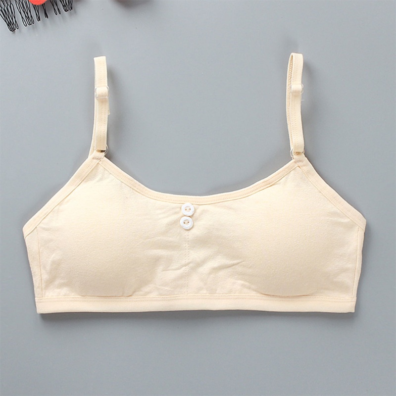 Haha Áo lót vải cotton Mỏng Không Tay Cho Bé Gái Tuổi Teen