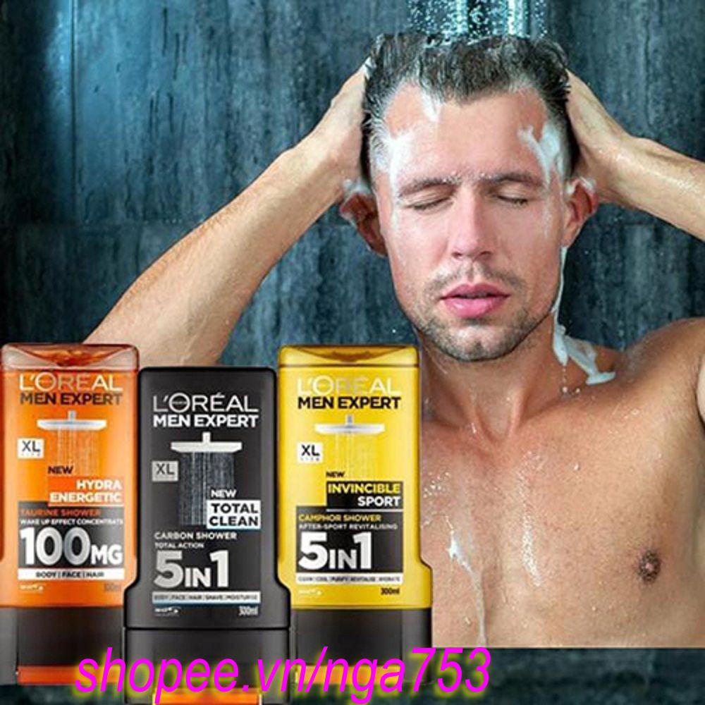 Sữa tắm gội Loreal Paris 3in1 Men Expert Hydra Power 300ml 100% chính hãng, shop 99k cung cấp và bảo trợ