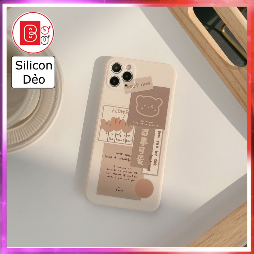 Ốp lưng điện thoại Gấu Nâu iphone 7/7plus/8/8plus/x/xs/xsmas/11/11pro/12/12promax -Bơ Bư