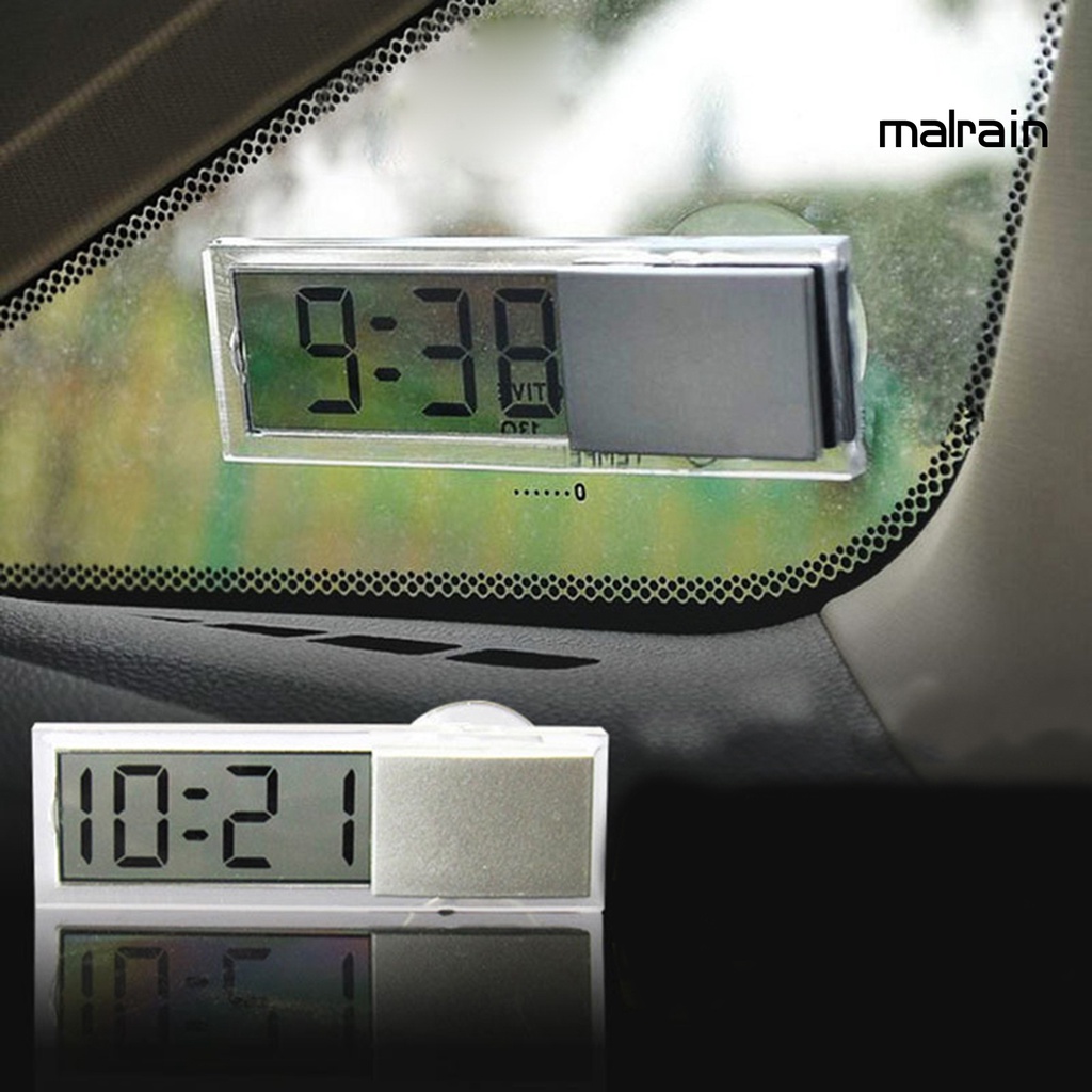 Đồng Hồ Kỹ Thuật Số LCD Hiển Thị Màn Hình LCD Có Giác Hút Gắn Kính Chắn Gió Xe