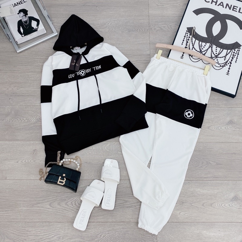 [ 𝐅𝐑𝐄𝐄 𝐒𝐇𝐈𝐏 ]SÉT THỂ THAO MŨ PHỐI MÀU LV . VẢI UMI DẦY DẶN PHỐI MÀU CHUẨN CHỮ THÊU NỔI