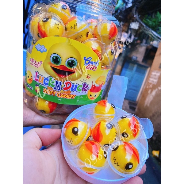 Kẹo dẻo có nhân hình con mắt/dưa hấu/trái dâu/con vịt/kẹo mông,..