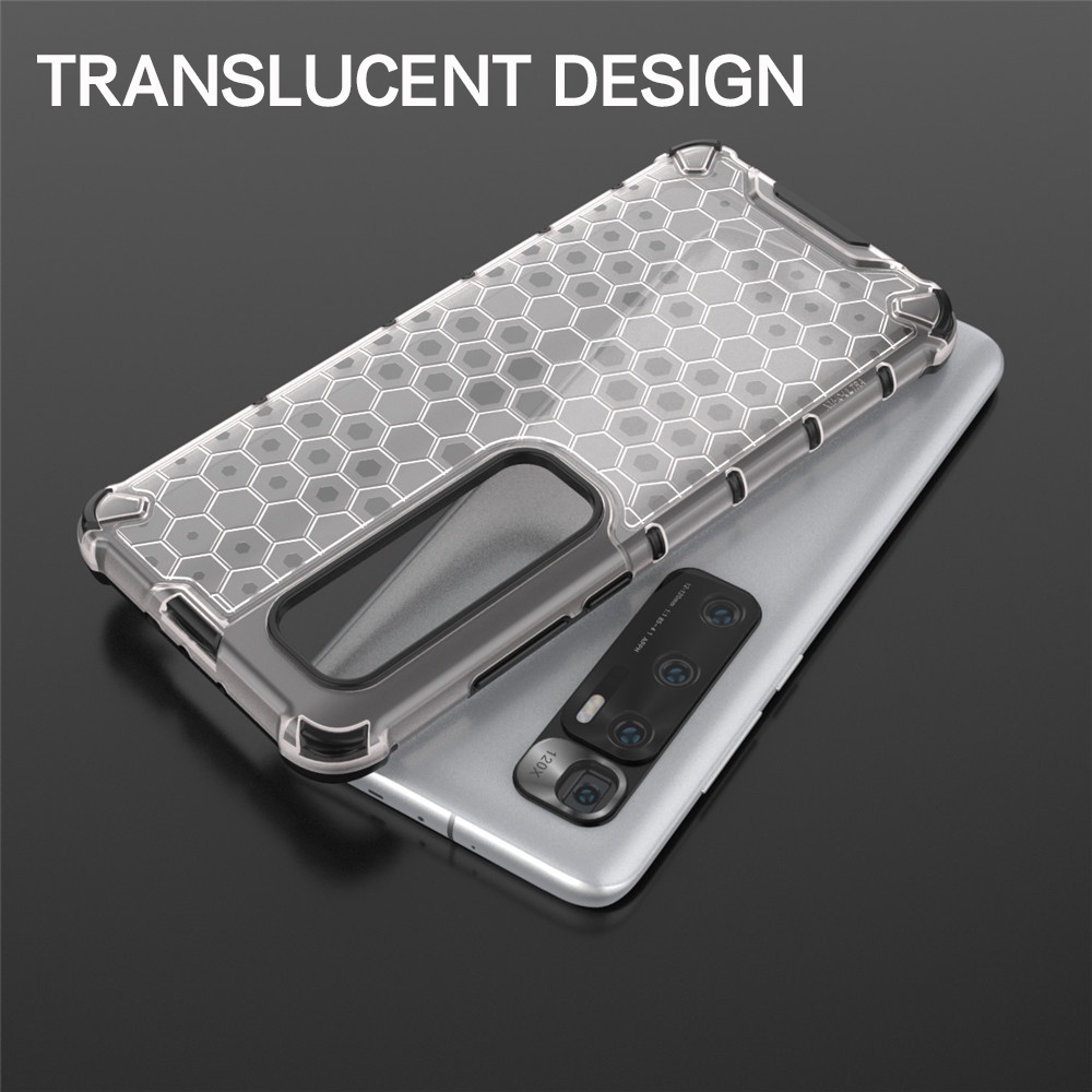 Ốp Điện Thoại PC Cứng Chống Sốc Họa Tiết Tổ Ong Trong Suốt Cho Xiaomi Mi Note 10 10i 10T Pro Ultra Lite A3