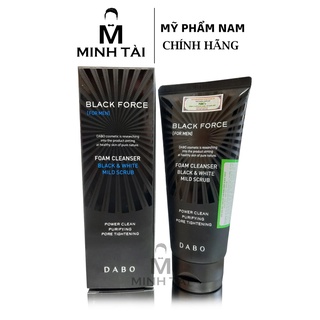 Sữa rửa mặt dành cho nam ngăn ngừa mụn Dabo Black Force 120ml - Hàng Chính Hãng