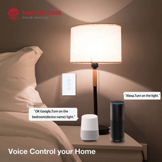 Công tắc điện thông minh Tuya Smart điều khiển qua WIFI + RF433 1.2.3.4 Nút cảm ứng