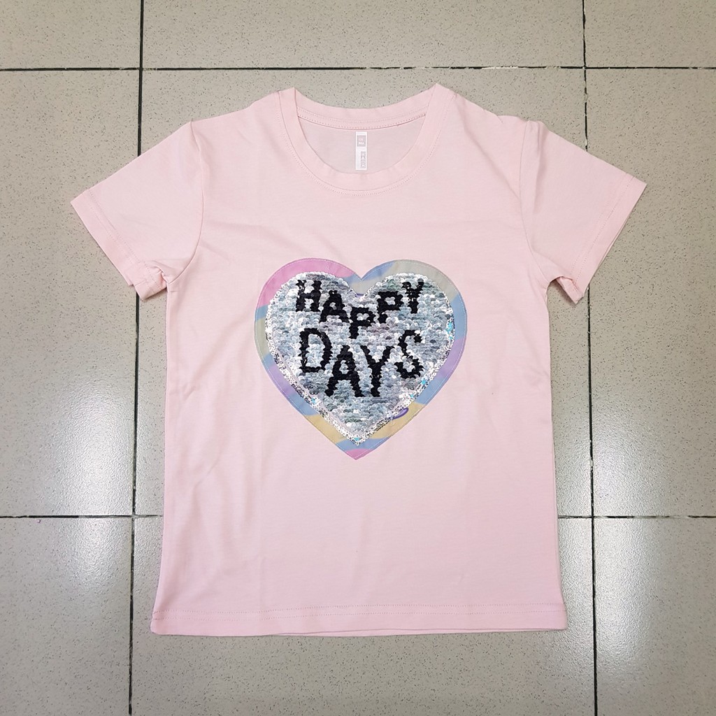 Áo thun cotton kim sa vuốt đổi màu hoạt hình Pony Unicorn
