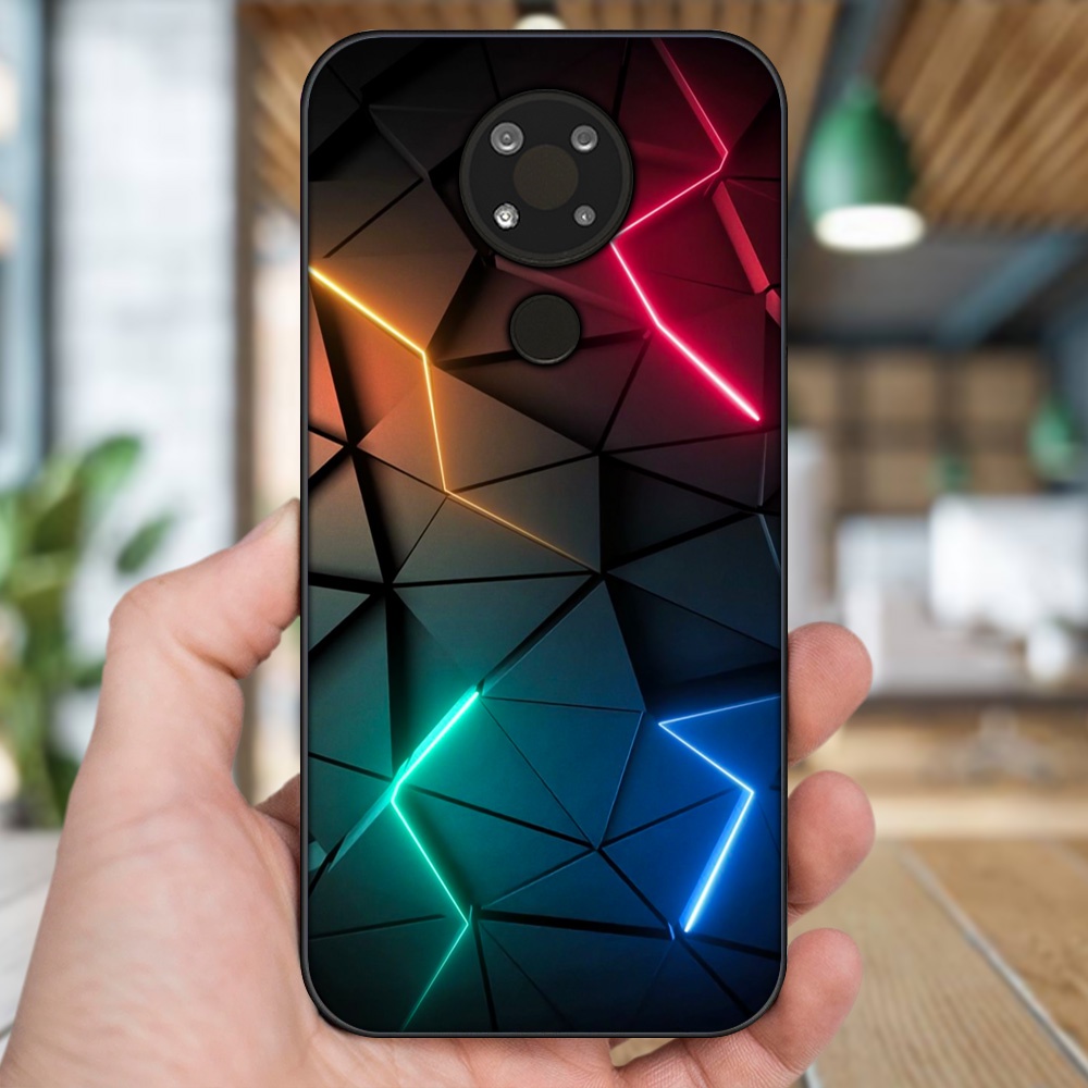 Ốp lưng Nokia 3.4 viền đen in hình hoạ tiết 3D