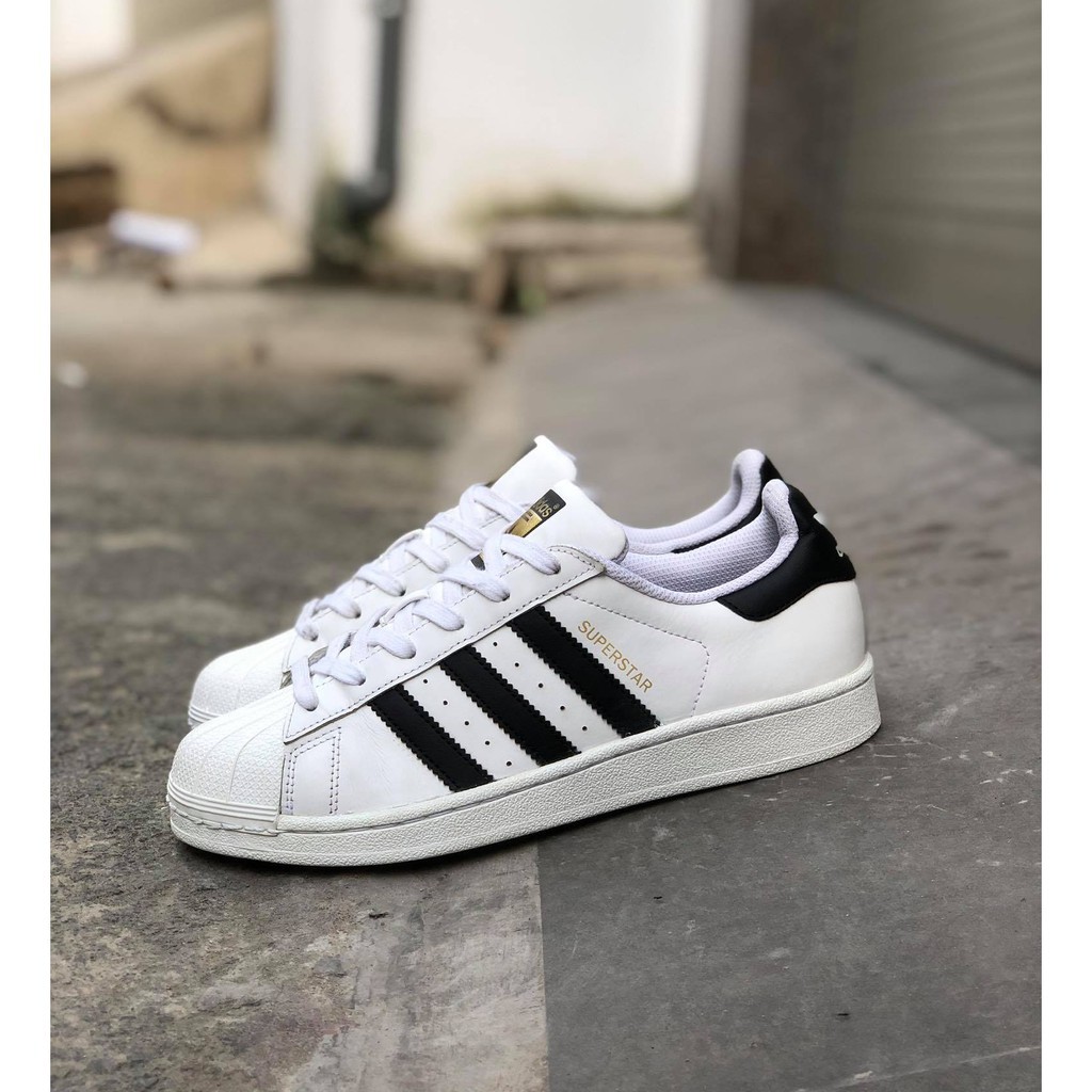 [Adidas giày]Giày thể thao nam adidas superstar cổ thấp tem vàng ?