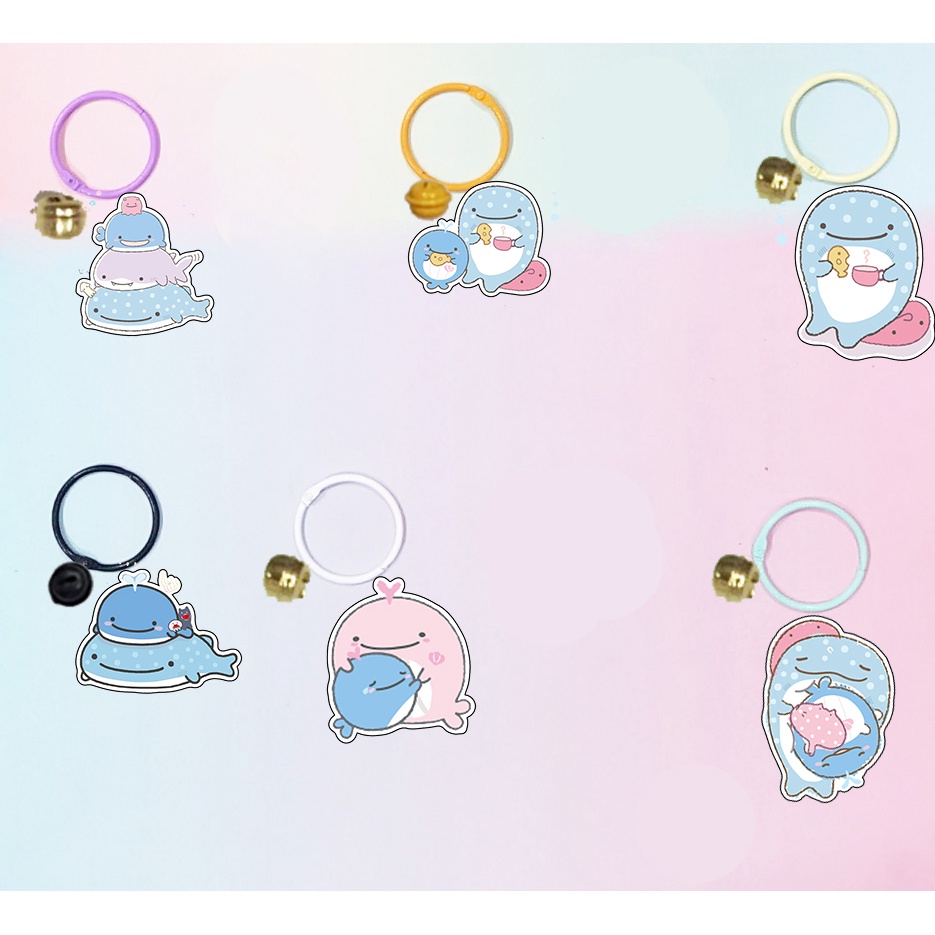 Móc khoá jinbeisan dẹt vòng MKI39 móc khoá cute móc khoá dễ thương