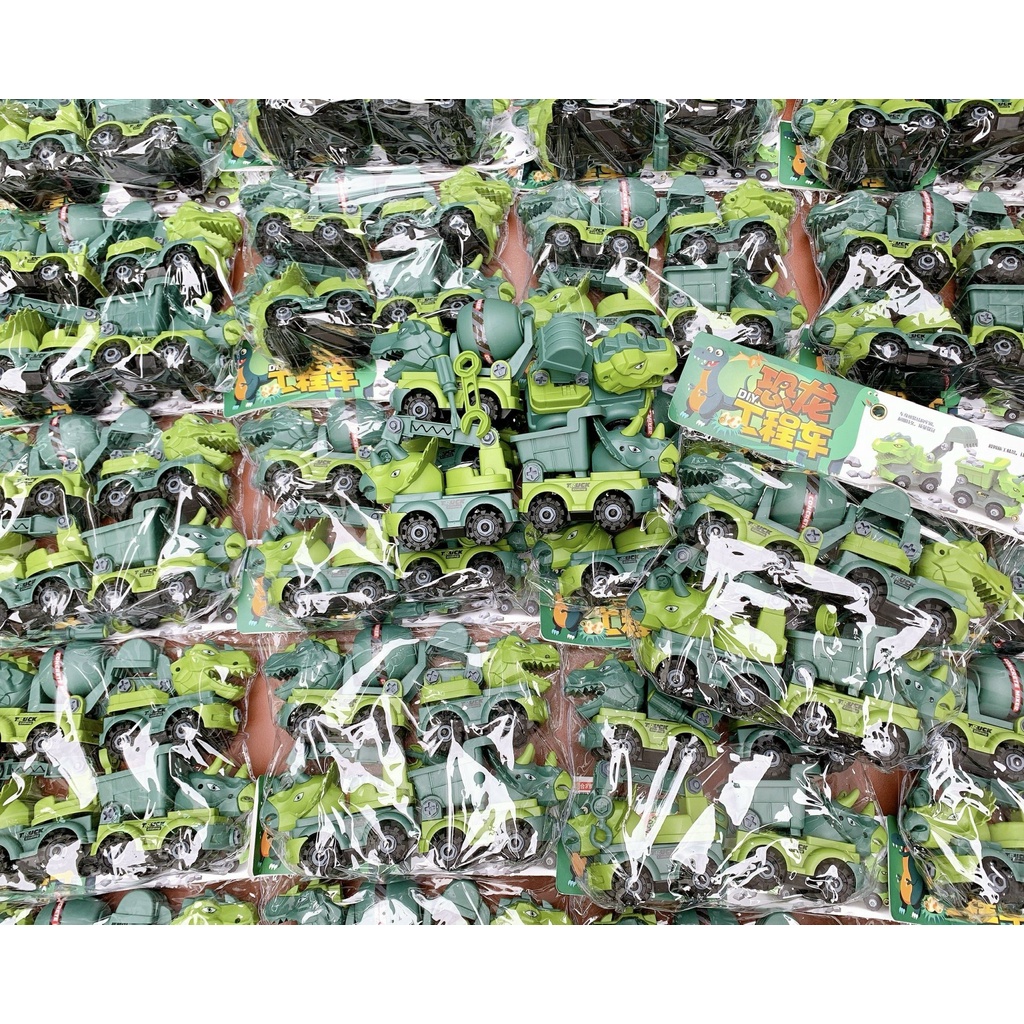 Đồ Chơi Xe Khủng Long Lắp Ráp Kèm Tua Vít