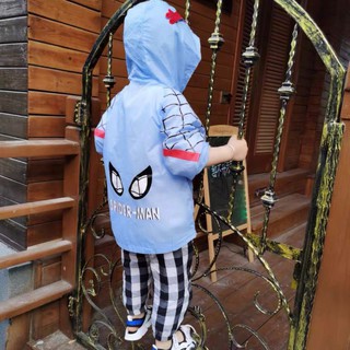 Áo gió Nhện,siêu Nhân cho Bé