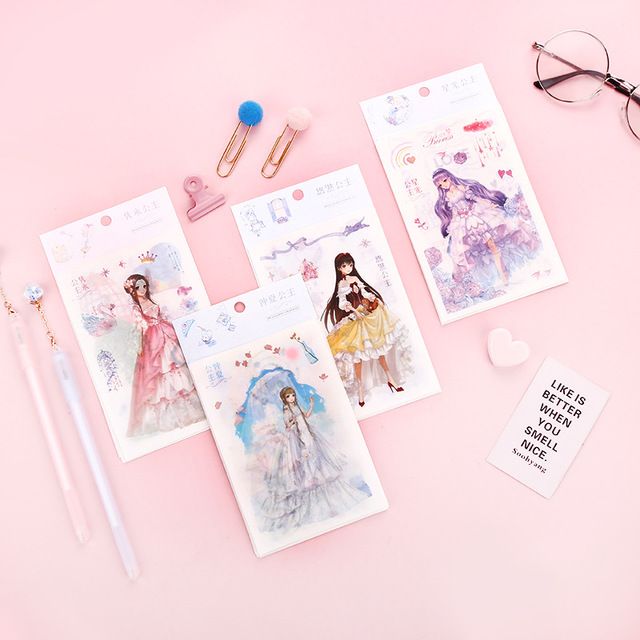 Set 6 tấm sticker công chúa trang trí M112