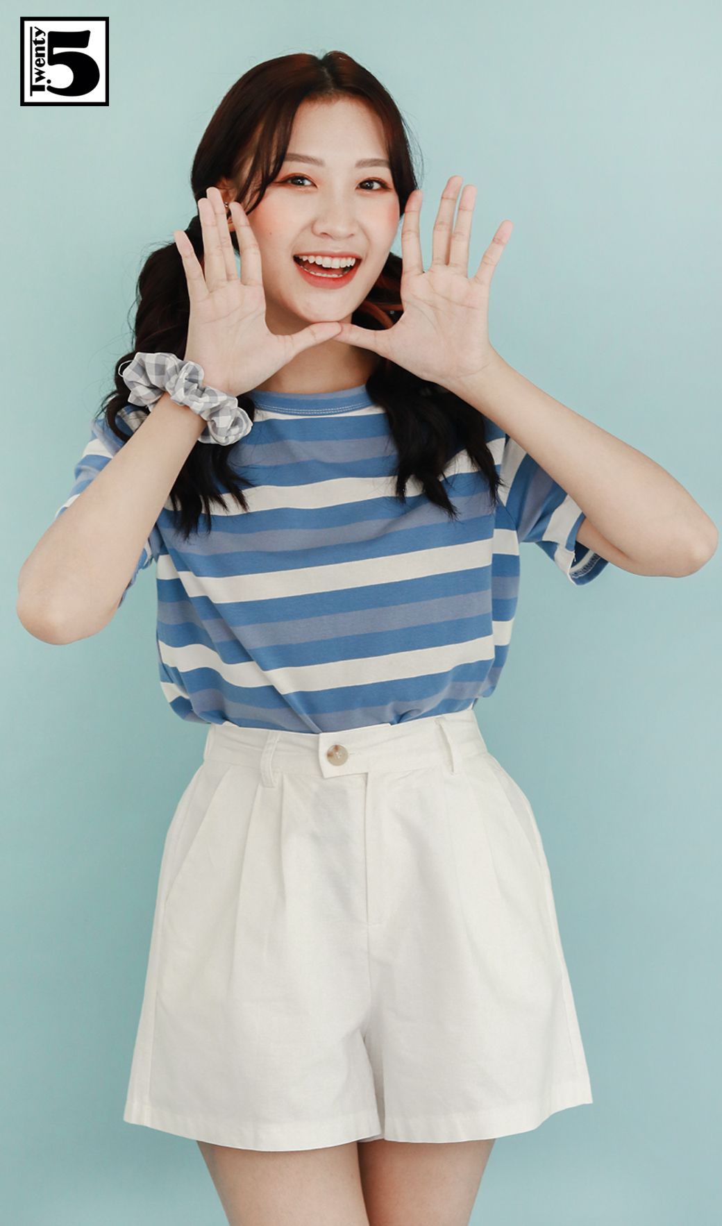 Quần short nữ túi chéo, đỉa chun Twentyfive 3802