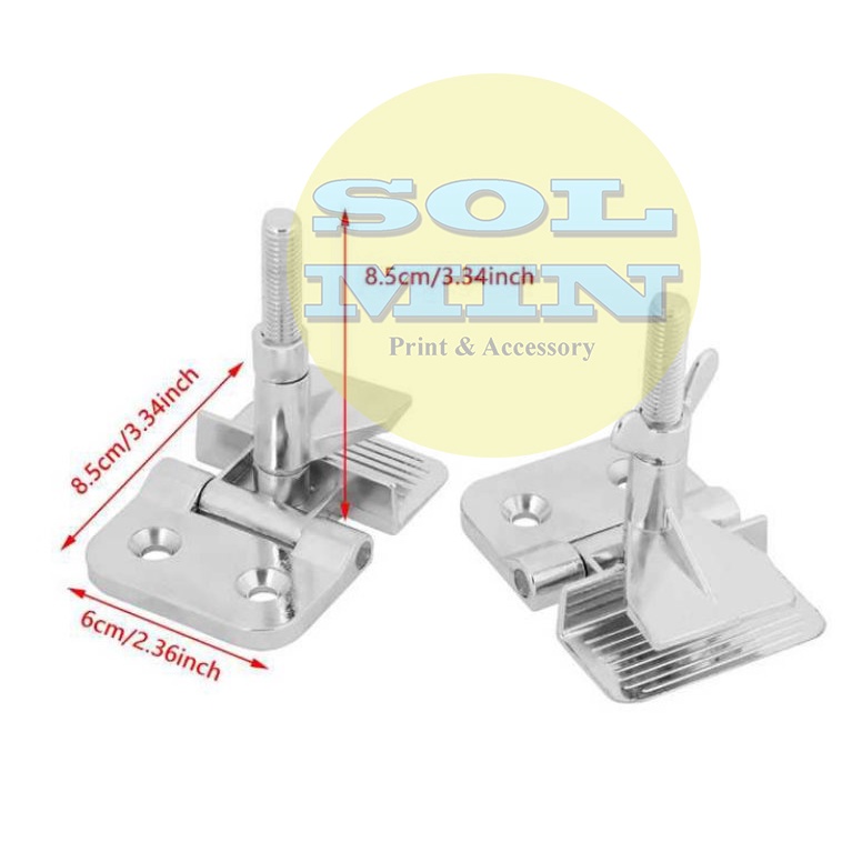 Kẹp bướm khung in lụa kim loại mạ crome sáng bóng 1 cái- Solmin
