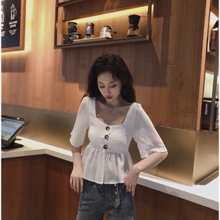 Áo babydoll cổ vuông