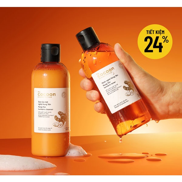 Bigsize - Nước nghệ Hưng Yên (toner) Cocoon làm sáng da & cấp ẩm 310ml thuần chay