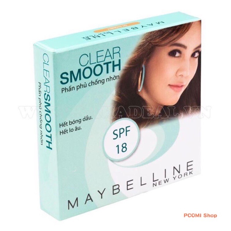 Phấn Phủ CLEAR SMOOTH MAYBELLINE New York Xanh Ngọc Chính Hãng