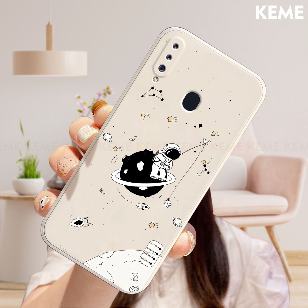 Ốp lưng Samsung A20s in hình nhà phi hành gia cute dễ thương