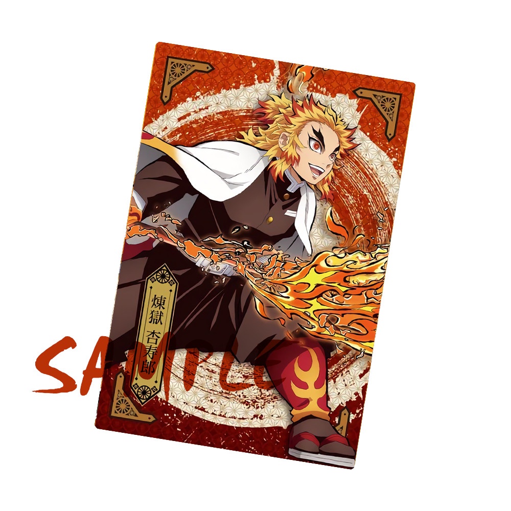 Ảnh card bo góc in hình KIMETSU NO YAIBA - Mugen Train Arc thẻ bo viền 5*8cm anime Thanh Gươm Diệt Quỷ chibi M1